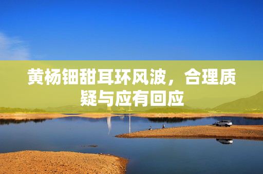 黄杨钿甜耳环风波，合理质疑与应有回应