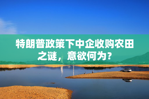 特朗普政策下中企收购农田之谜，意欲何为？