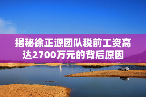 揭秘徐正源团队税前工资高达2700万元的背后原因