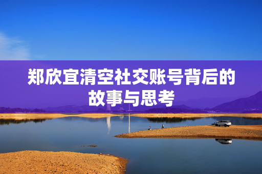 郑欣宜清空社交账号背后的故事与思考