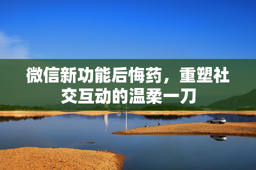 微信新功能后悔药，重塑社交互动的温柔一刀
